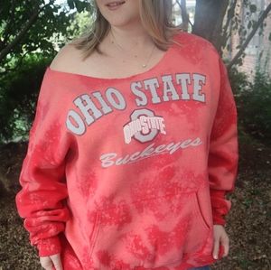 Custom made ~ Ohio State Football Shirt-distressed